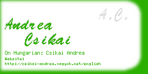 andrea csikai business card